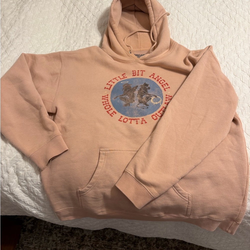 Morgan Wallen Graphic Pullover Hoodie - 'Little Bit Angel Whole Lotta Outlaw'